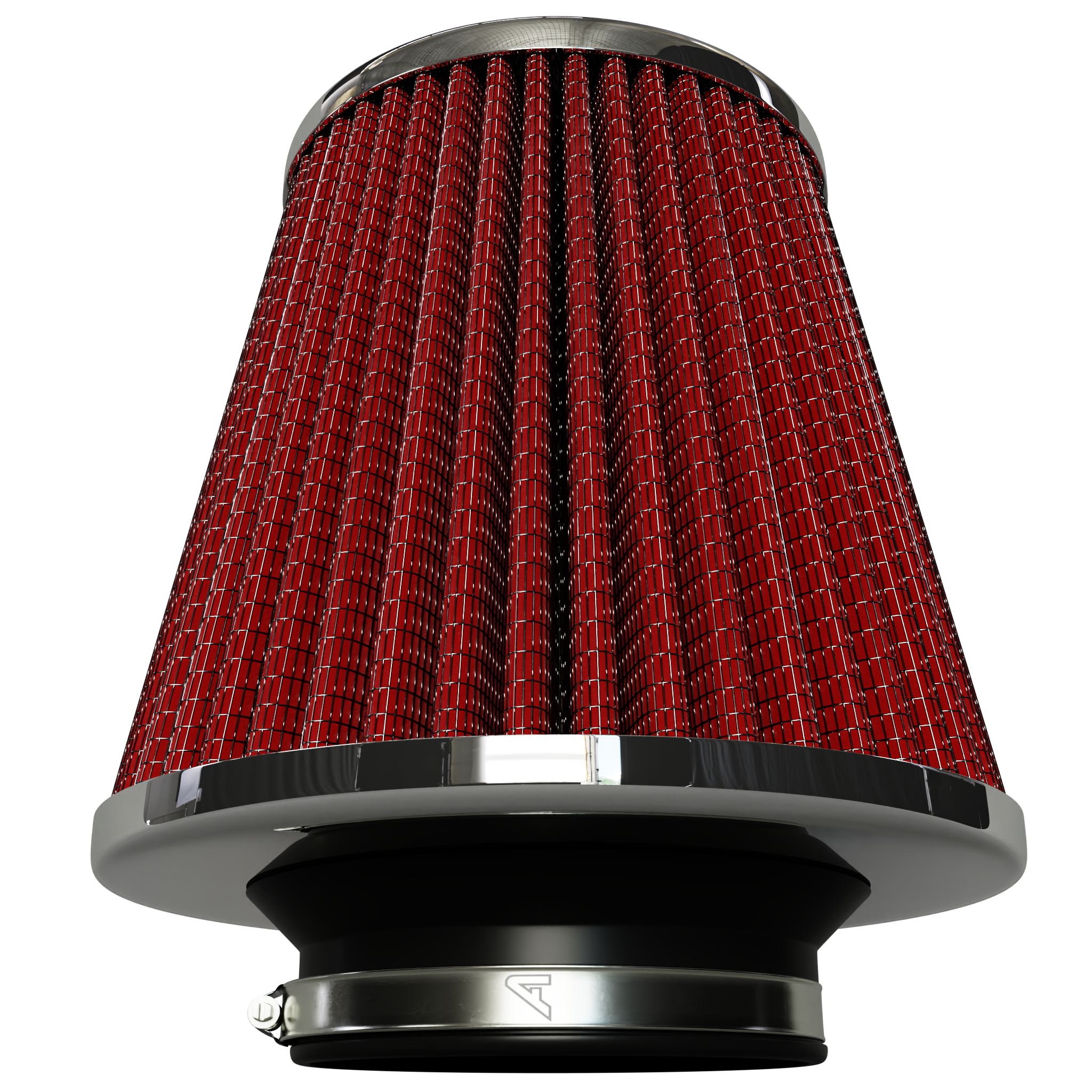Twin Cone Performance Air Filter  Auto Silicone Hoses Red  