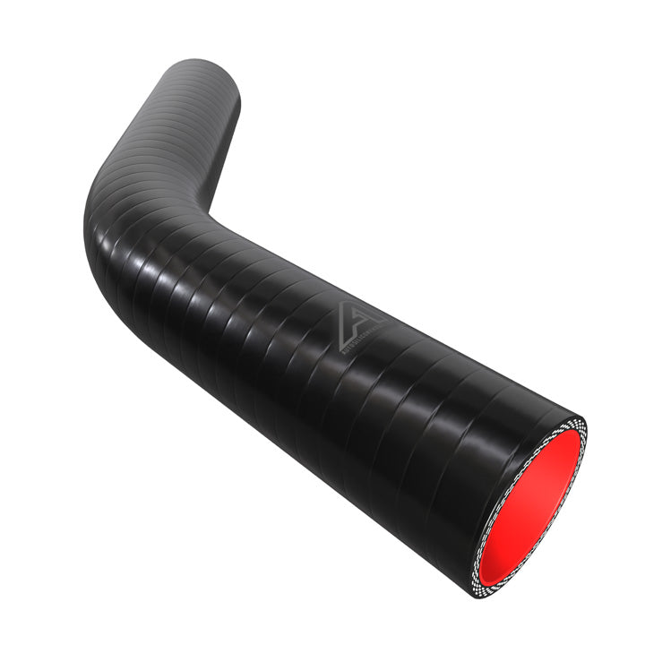 45 Degree Fuel & Oil Silicone Elbow Motor Vehicle Engine Parts Auto Silicone Hoses 48mm Black 
