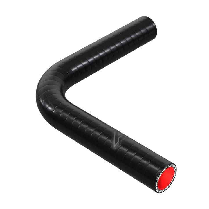 90 Degree Fuel & Oil Silicone Elbow Motor Vehicle Engine Parts Auto Silicone Hoses 25mm Black 