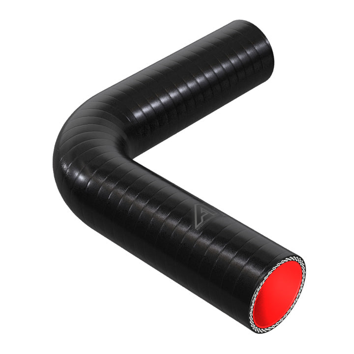 90 Degree Fuel & Oil Silicone Elbow Motor Vehicle Engine Parts Auto Silicone Hoses 48mm Black 