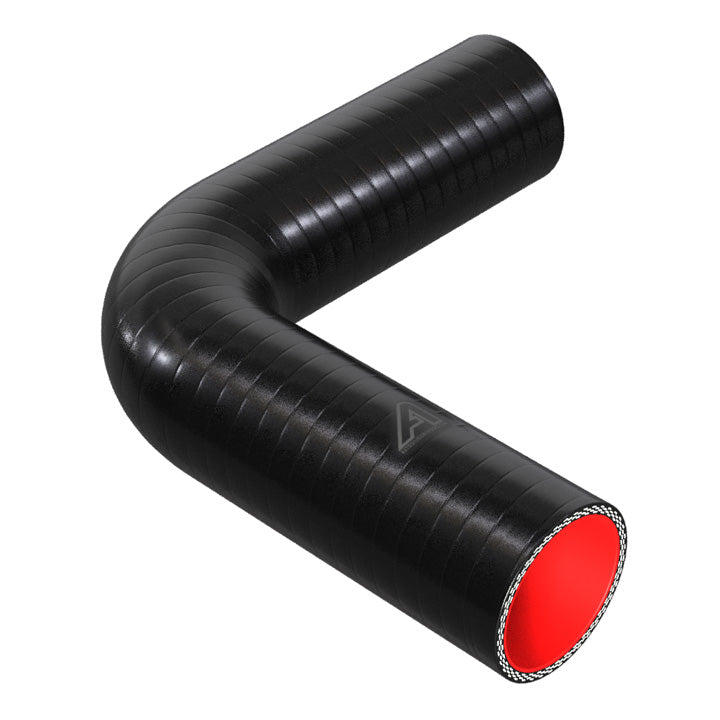 90 Degree Fuel & Oil Silicone Elbow Motor Vehicle Engine Parts Auto Silicone Hoses 57mm Black 