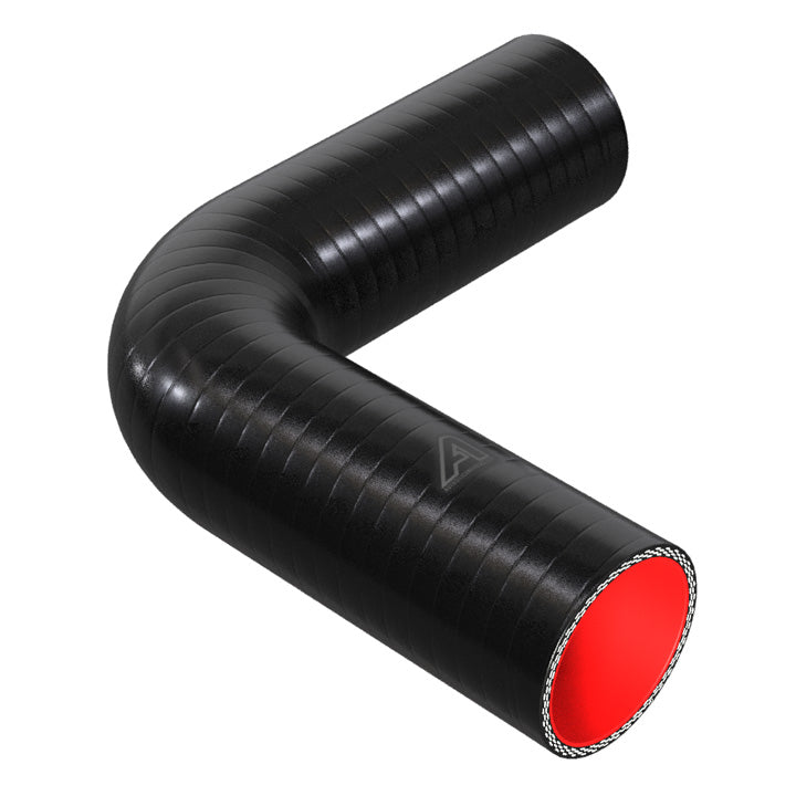 90 Degree Fuel & Oil Silicone Elbow Motor Vehicle Engine Parts Auto Silicone Hoses 63mm Black 