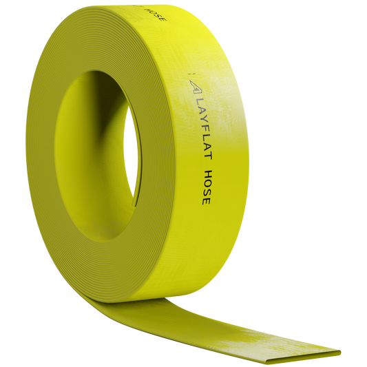 32mm ID Layflat PVC Hose Yellow  Hoses UK 1 Metre  
