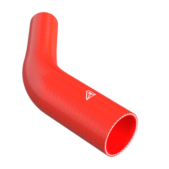 45 Degree Reducing Red Silicone Elbow Motor Vehicle Engine Parts Auto Silicone Hoses 76mm To 51mm Red 