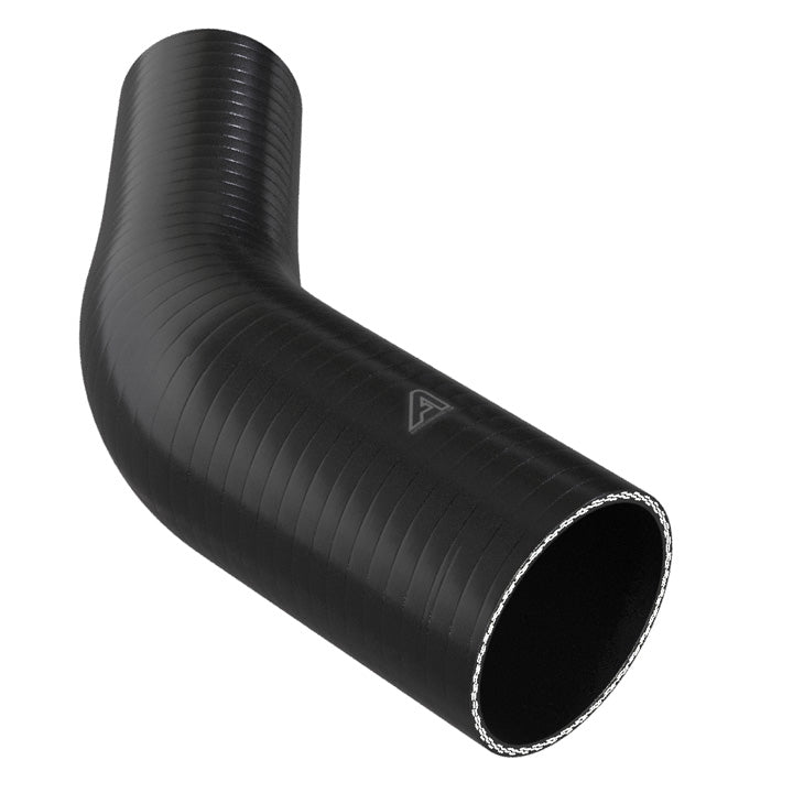 45 Degree Reducing Black Silicone Elbow Hose Motor Vehicle Engine Parts Auto Silicone Hoses 102mm To 76mm Black 