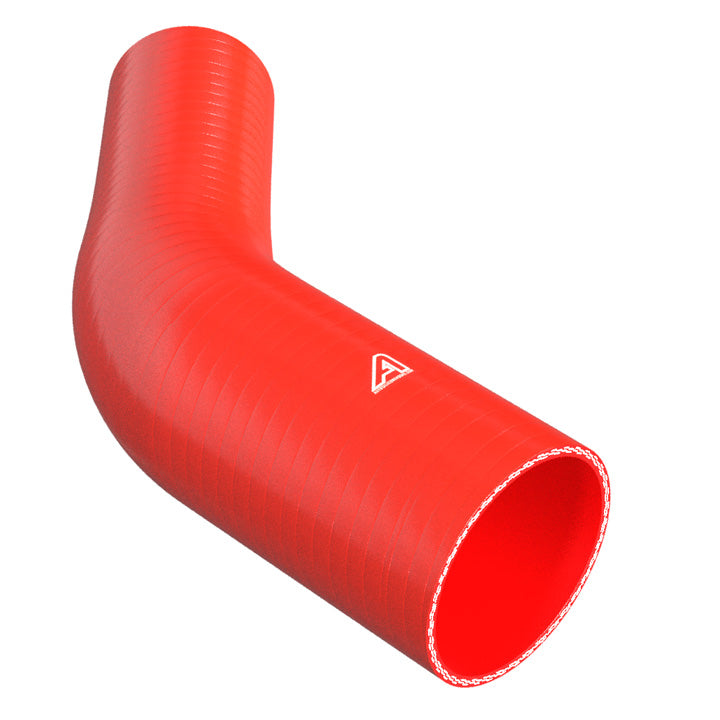 45 Degree Reducing Red Silicone Elbow Motor Vehicle Engine Parts Auto Silicone Hoses 102mm To 76mm Red 