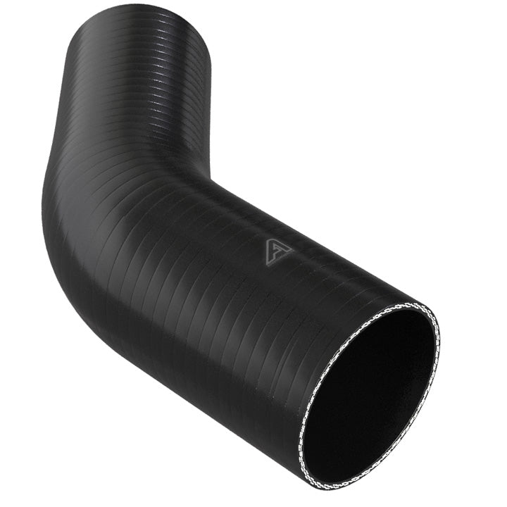 45 Degree Reducing Black Silicone Elbow Hose Motor Vehicle Engine Parts Auto Silicone Hoses 114mm To 98mm Black 
