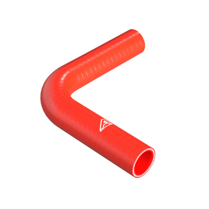 90 Degree Reducing Red Silicone Elbow Hose Motor Vehicle Engine Parts Auto Silicone Hoses 38mm To 35mm Red 
