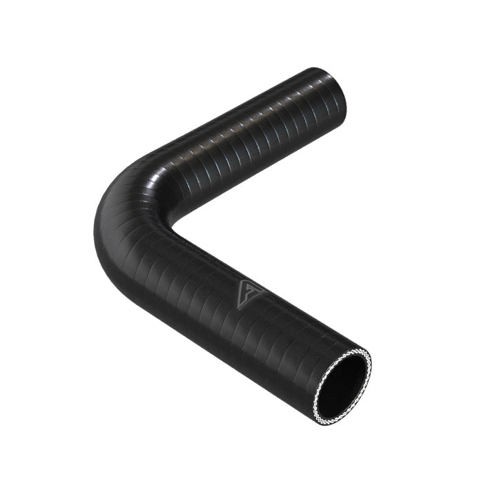 90 Degree Reducing Black Silicone Elbow Hose Motor Vehicle Engine Parts Auto Silicone Hoses 42mm To 38mm Black 