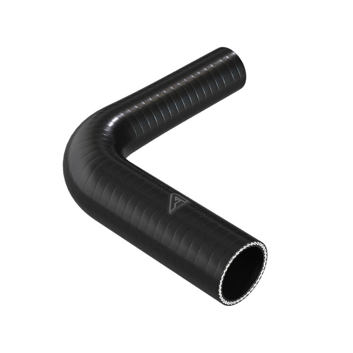 90 Degree Reducing Black Silicone Elbow Hose Motor Vehicle Engine Parts Auto Silicone Hoses 51mm To 38mm Black 