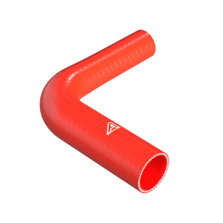 90 Degree Reducing Red Silicone Elbow Hose Motor Vehicle Engine Parts Auto Silicone Hoses 51mm To 38mm Red 