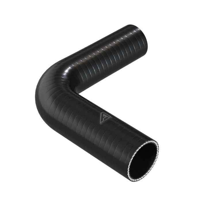 90 Degree Reducing Black Silicone Elbow Hose Motor Vehicle Engine Parts Auto Silicone Hoses 57mm To 51mm Black 