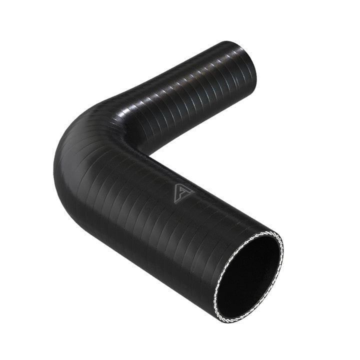 90 Degree Reducing Black Silicone Elbow Hose Motor Vehicle Engine Parts Auto Silicone Hoses 76mm To 51mm Black 