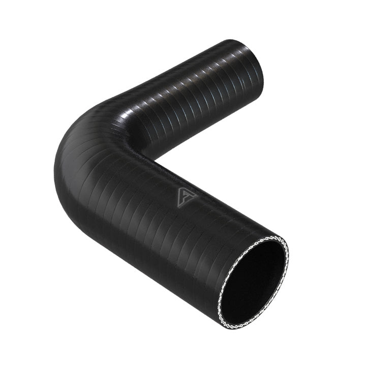 90 Degree Reducing Black Silicone Elbow Hose Motor Vehicle Engine Parts Auto Silicone Hoses 76mm To 57mm Black 