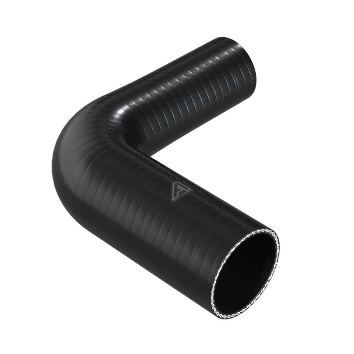 90 Degree Reducing Black Silicone Elbow Hose Motor Vehicle Engine Parts Auto Silicone Hoses 76mm To 60mm Black 