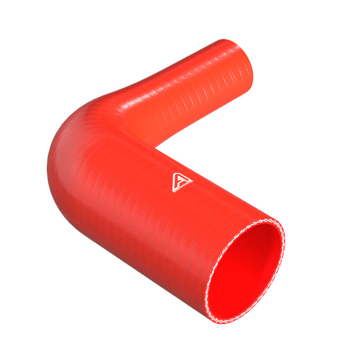90 Degree Reducing Red Silicone Elbow Hose Motor Vehicle Engine Parts Auto Silicone Hoses 90mm To 51mm Red 
