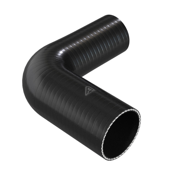 90 Degree Reducing Black Silicone Elbow Hose Motor Vehicle Engine Parts Auto Silicone Hoses 90mm To 76mm Black 