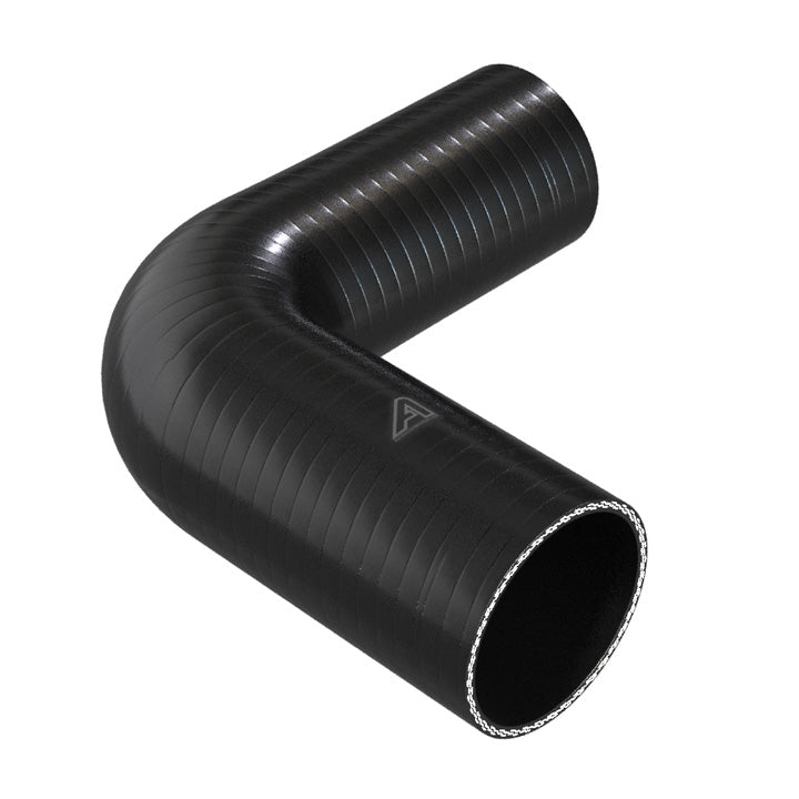 90 Degree Reducing Black Silicone Elbow Hose Motor Vehicle Engine Parts Auto Silicone Hoses 90mm To 80mm Black 