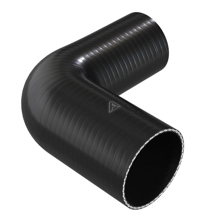 90 Degree Reducing Black Silicone Elbow Hose Motor Vehicle Engine Parts Auto Silicone Hoses 114mm To 98mm Black 