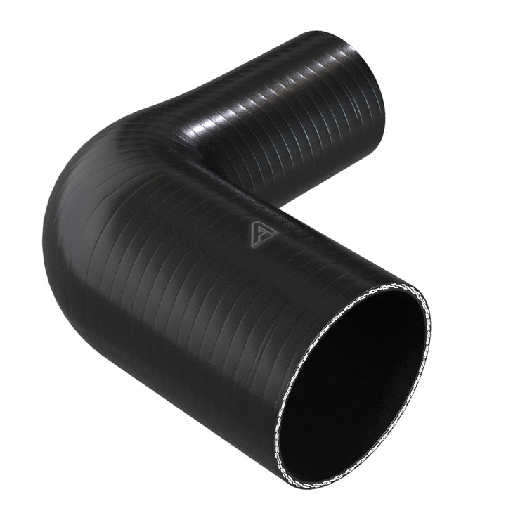 90 Degree Reducing Black Silicone Elbow Hose Motor Vehicle Engine Parts Auto Silicone Hoses 127mm To 90mm Black 