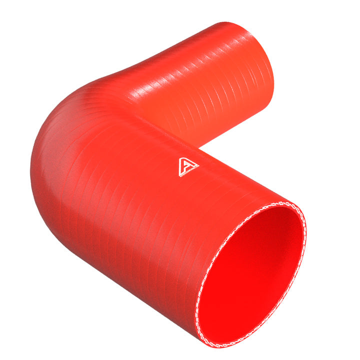 90 Degree Reducing Red Silicone Elbow Hose Motor Vehicle Engine Parts Auto Silicone Hoses 127mm To 90mm Red 