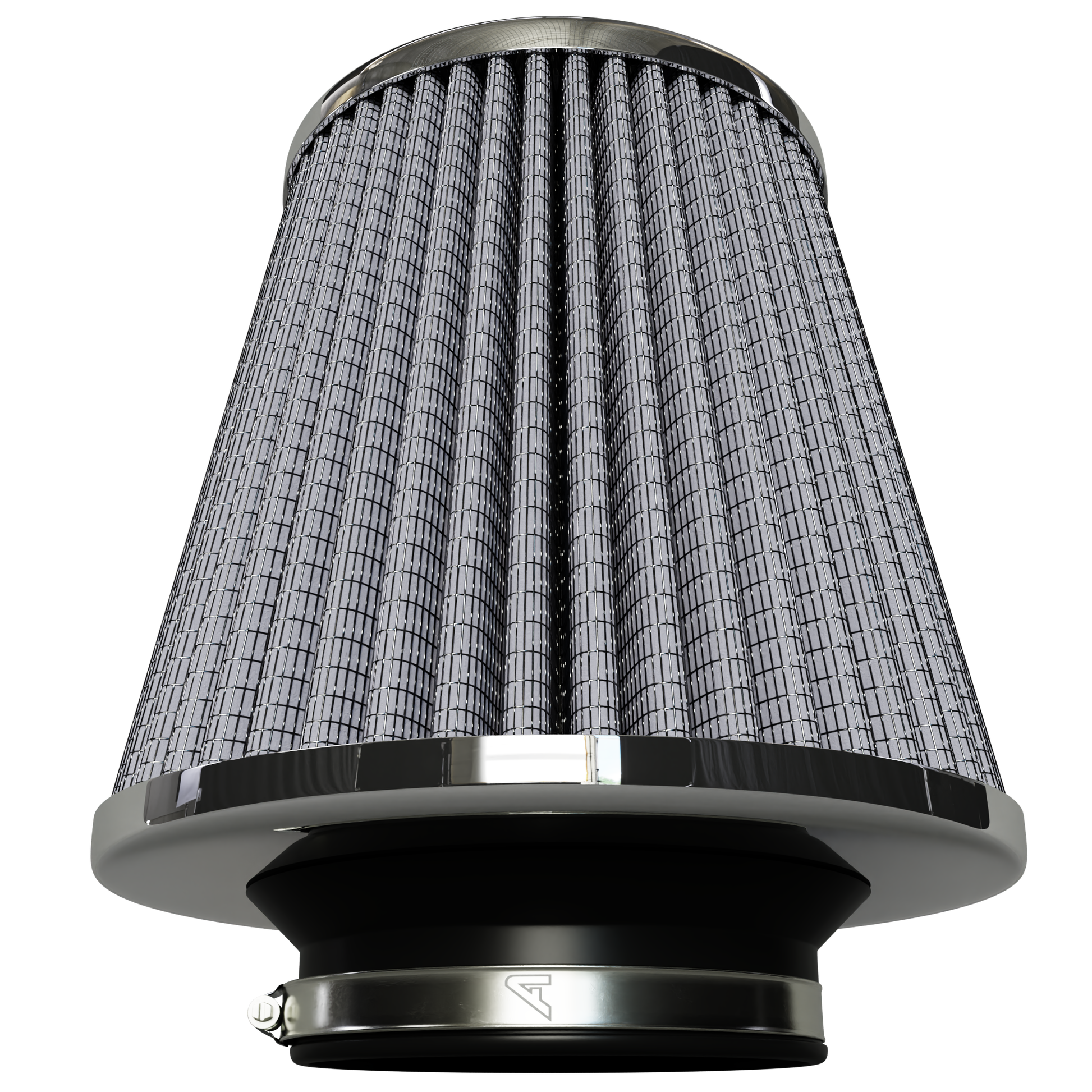 Twin Cone Performance Air Filter  Auto Silicone Hoses Grey  
